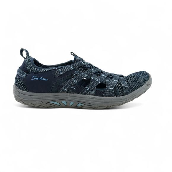 Skechers Reggae Fest Athletic Walking Shoes Womens 7 Blue Outdoors 49589 - Picture 1 of 11